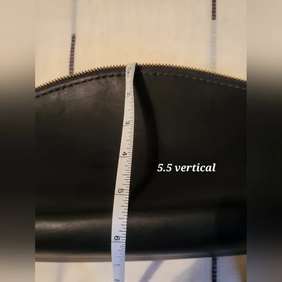 Portland Leather Goods Black Leather Tote Bag + Makeup Bag - Picture 14 of 16